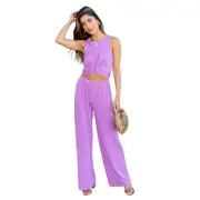 MINKPINK Unity Ring Textured Tank and Pant Set MG2401010 Large L NEW NWT