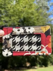 NWT Vera Bradley Zip ID Case Holder Floral Bittersweet NO LANYARD TAG TORN