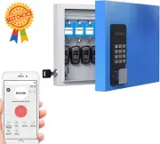 Key Lock Box Wall Mount, 16 Key Tags, Bluetooth & Code Unlock, Key Manage System