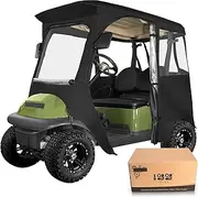 10L0L Golf Cart Deluxe Enclosure for 2 Passenger Club Car Precedent,600D Waterproof 4-Sided Protection Golf Cart Cover Driving Enclosure,Roof up to 59" L