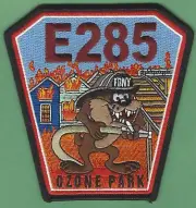 FDNY FIRE DEPARTMENT NEW YORK ENGINE COMPANY 285 PATCH QUEENS TAZ