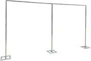 Wedding Arch Backdrop Stand Heavy Duty Pipe and Drape Kit with Base,Portable Adjustable Pipe Square Metal Arch for Birthday Party Baby Shower Photography Exhibition Decoration (10FT x 20FT)