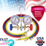 Air Vacuum Pump HVAC A/C Pressure Kit AC Manifold Gauge Set 0-220psi Refrigerant