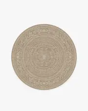185' Round | Machine Washable Runner Rug | Kid & Pet Friendly | Indoor Rug | Gisele Natural Tufted Rug | Ruggable