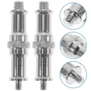 2 Pcs Solustre Standard Studio Light Metal Male to Adapter Cold Shoe