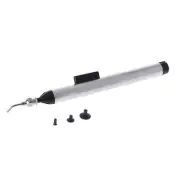 Metal Vacuum Sucking Pen IC SMD Sucker Pick Up Hand & 3 Suction Headers Tool