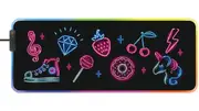 Dark Player Power Wave RGB XL Gaming Mouse Pad - 12 modes - 9 colours - Neon Party