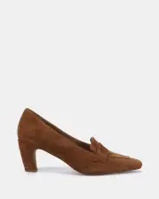 Shelly Shen Marsin/Nutshell Suede Womens Heels 10