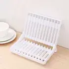 White Foldable Dish Drying Rack Plastic Foldable Dish Rack Dish/ Plate