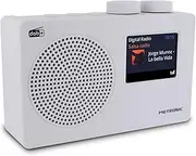 METRONIC 477252 DAB Radio (DAB+, FM, Portable, Block Design) White