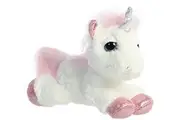 Aurora Enchanting Dreamy Eyes Heavenly White Unicorn Stuffed Animal - Captivating Gaze - Aesthetic Appeal - White 10 Inches