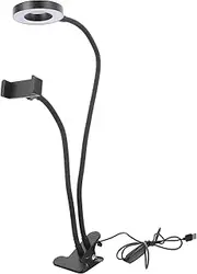 CONGARTENO Djustable Brightness Led Ring Light Clip-on Fill Light 3 Colors for Video