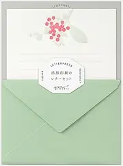 Midori 86460006 Letter Set, Letterboard, Bouquet Pattern, Red