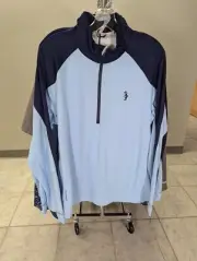 NWT MEN'S ZERO RESTRICTION Z425 PULLOVER, SIZE: M, COLOR: SKYWAY HEATHER (M16)