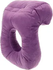 Garneck Ergonomic Neck Pillow for Travel and Office Naps Comfortable Support for Side Sleeping Desk Pillow with Arm Rest for Students and Office Workers