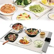 Silicone Electric Warming Tray – Foldable Hot Plate & Cutting Board with Timer, Touch Control, 300W Power – Portable Food Warmer for Dinners, Drinks, Parties & Travel