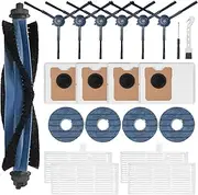 21 Replacement Parts for Eufy Omni C20 Vacuum Cleaner Accessories Kit, 1 Main Brush+ 4 Hepa Filters+ 4 Mop Pads+ 4 Vacuum Bags+ 6 Side Brushs +1 Screwdriver+1 Cleaning Knife
