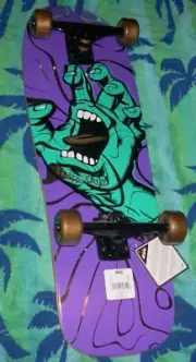 SANTA CRUZ SCREAMING HAND OOZE 80S CRUZER Purple Green Foil Complete Skateboard