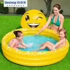 Emoji 3-Ring Inflatable Yellow Play Kids Toddler Swimming Pool Outdoor Center
