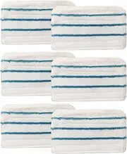 6 Packs Replacement Mop Pads Compatible with Black & Decker Steam Mop SM1600 SM1610 SMP20 Series HSMC1361SGP BDH1855SM, Microfiber Reusable Washable Mop Pads for Floor Cleaning