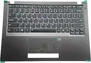 YIJIATech replacement keyboard US layout for Lenovo V730-13 black with C-shell, touch pad, and backlight laptop keyboard
