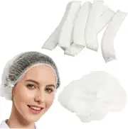 200X Disposable Hair Nets,Bouffant Caps Hairnet Dust Head Cover Stretch Elastic