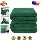 Handmade Knitted Weighted Blanket - Cooling Green Throw for Hot Sleepers, 50x60