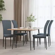 vidaXL Dining Chairs 4 pcs Dark Grey Velvet