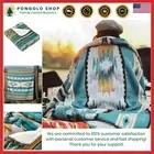 Aztec Patterned Throw Blanket Sherpa Lining Southwestern Navajo Style Cozy