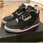 鞋先生 正品 爆款 AIR JORDAN 3 COURT PURPLE CT8532-050 AJ3 黑紫 現貨