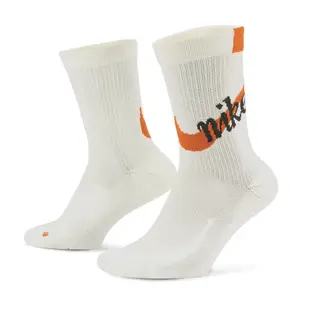 Nike 襪子 Multiplier Running Crew Sock 白 橘 長襪 【ACS】 CV4301-134