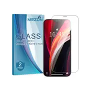 2 Pack MEZON Apple iPhone 12 Pro Max (6.7") Clear Tempered Glass Screen Protectors