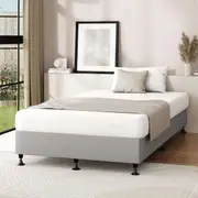 203x107 Oikiture Bed Frame King Single Bed Base Platform Grey