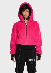[Club Exx] Monarch Mania Faux Fur Jacket