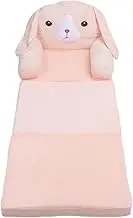 Foldable Kids Sofa Pink Dog Sponge Pull Out Kids Couch Soft Children FLIP Open Sofa Bed Home Hotel Kindergarten (Triple Layer)