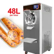 Wixkix Hard Ice Cream Machine 48L/H Gelato Batch Freezer Air Cooling Sorbet 220V