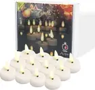LED Tea Light Candles with Timer Flickering Flame 12Pcs Battery Operated Realist