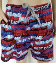 PETER ALEXANDER PJS SALE Mens Best Dad Drawstring Shorts Size XXL/XXXL BNWT PJ