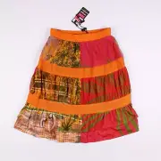 Vintage Custo Barcelona Uniq Handmade Multicolor Boho Y2K Skirt Size 1