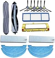 Accessories Compatible with Ilife A80 Max A80 Plus Robotic Vacuum Cleaner Parts Main Roller Brush Cover Side Brush HEPA Filter Mop Cloth (Color : As shown-17)