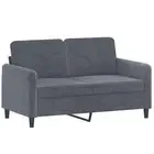 Vidaxl 2-Seater Sofa Dark Grey 120 Cm Velvet fabric,velvet Sofas Armchairs & Cou