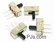SPDT 1P2T 2 Position 3 Pin PCB Panel Vertical Slide Switch x 4 Pcs