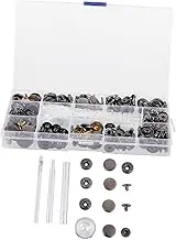 OFFIGAM 70 Sets Leather Fastener Kit Copper Snaps with Installation Tools for DIY Crafts Clothing Repair and Decoration Durable and Sturdy Button Press Studs with Storage Box