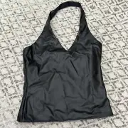 Black Wet Look Glossy Top From Supre BNWT S
