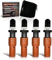 4 Pcs Tire Deflators, Automatic Screw-on Tire Deflator Valve Kit, 10-30 PSI Adjustable Deflation for Offroad 4x4, Air Down for Vehicles, Motorcycle, Car, Truck, UTV
