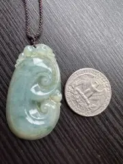 Certified Grade A Burma Jadeite 'Ru Yi' Pendant - Natural Green Jade