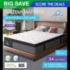 STARRY EUCALYPT Mattress Pocket Spring Double Size Latex Euro Top 34cm Aaliyah