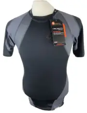 ShockDoctor Velocity Motion360 Short Sleeve Compression Shirt Black/Grey XS