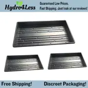 Pack of 3 Seedling Tray Flat Cut Kit 10 x 20 No Holes Black Propagation Cloning