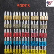 50PCS APT ATR Micro3 Blade Fuse Car Truck Boat Marine RV 5A 7.5A 10A 15A 20AMP